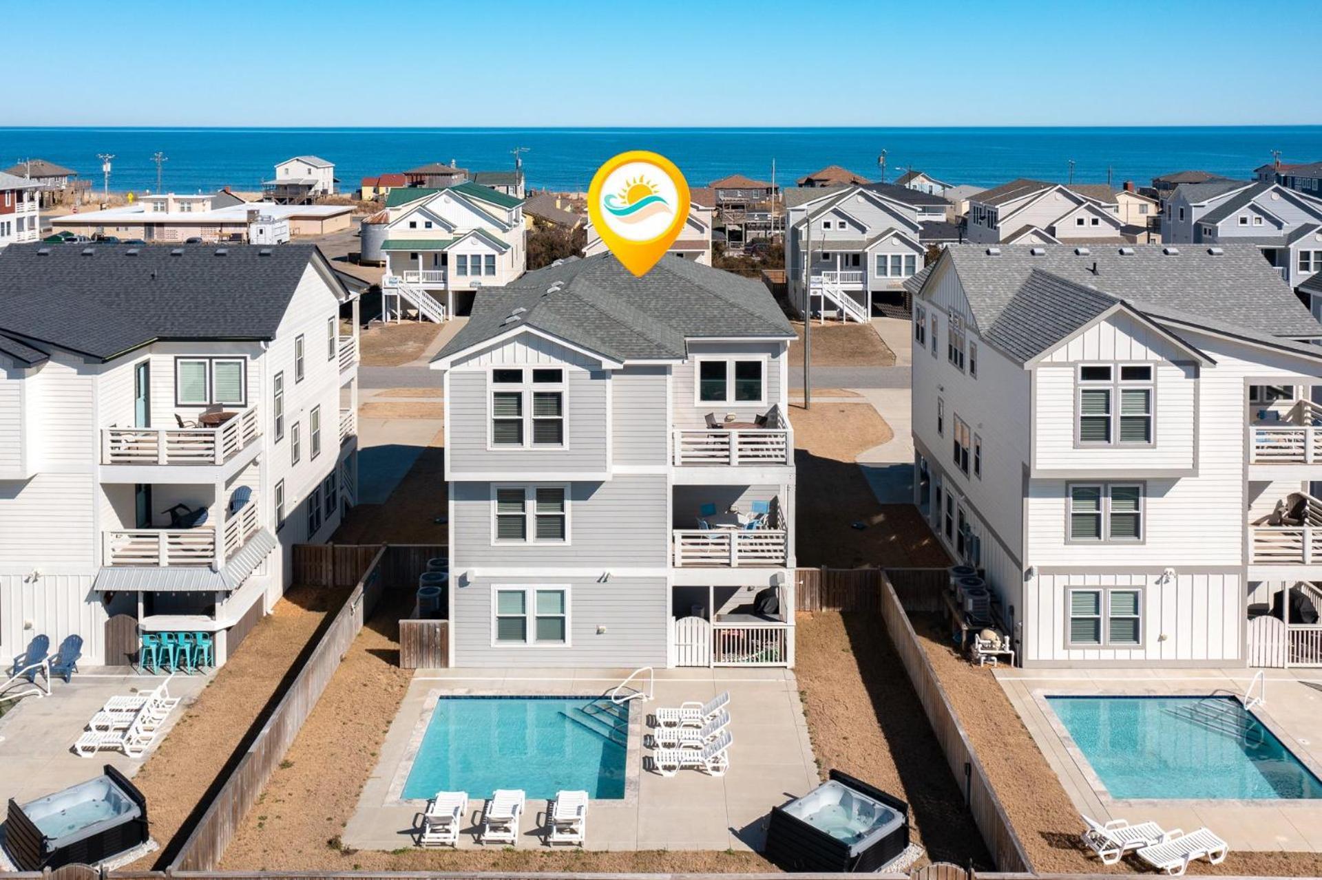 4058 Beach Haven 4 Min Walk To Beach Pool Kitty Hawk Kültér fotó