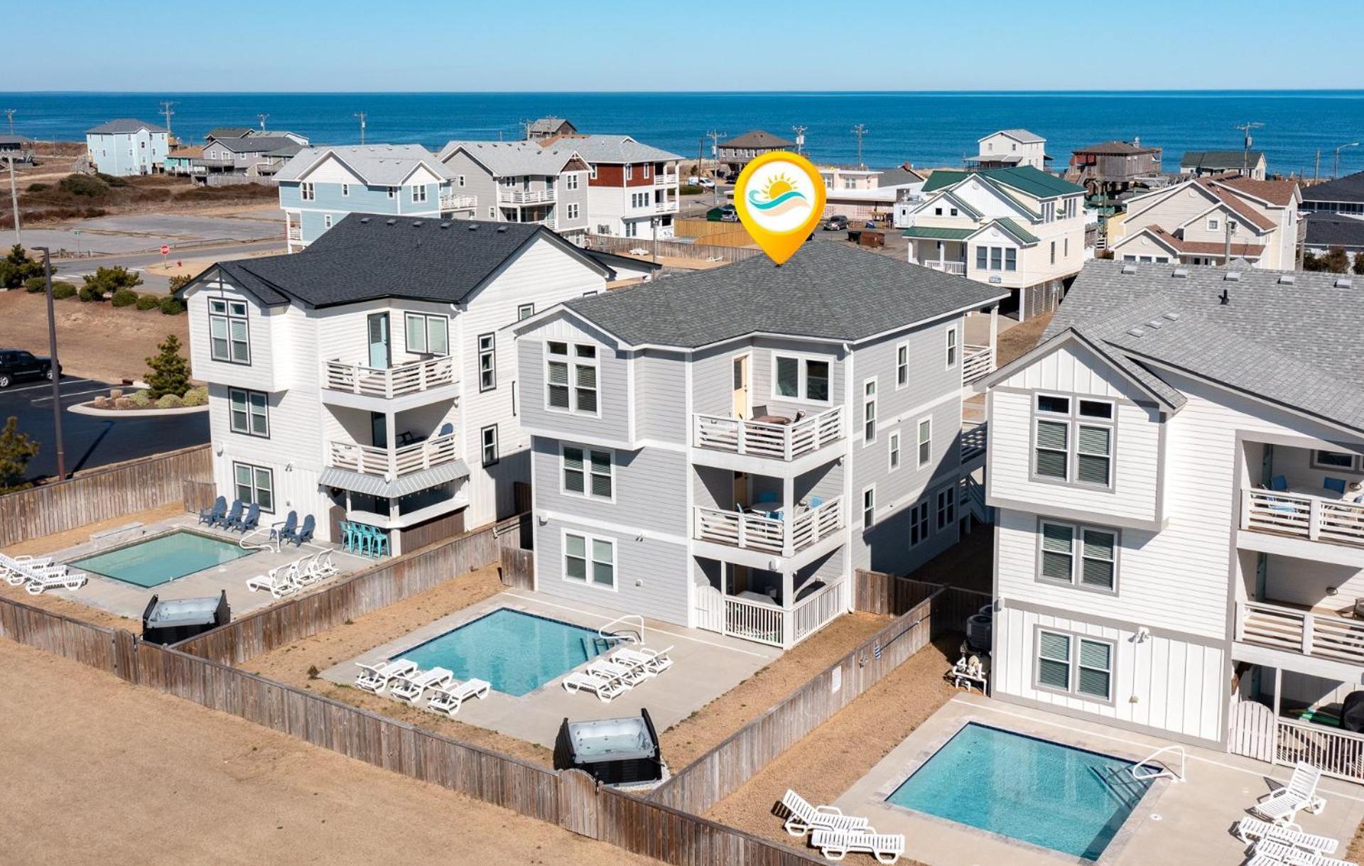 4058 Beach Haven 4 Min Walk To Beach Pool Kitty Hawk Kültér fotó